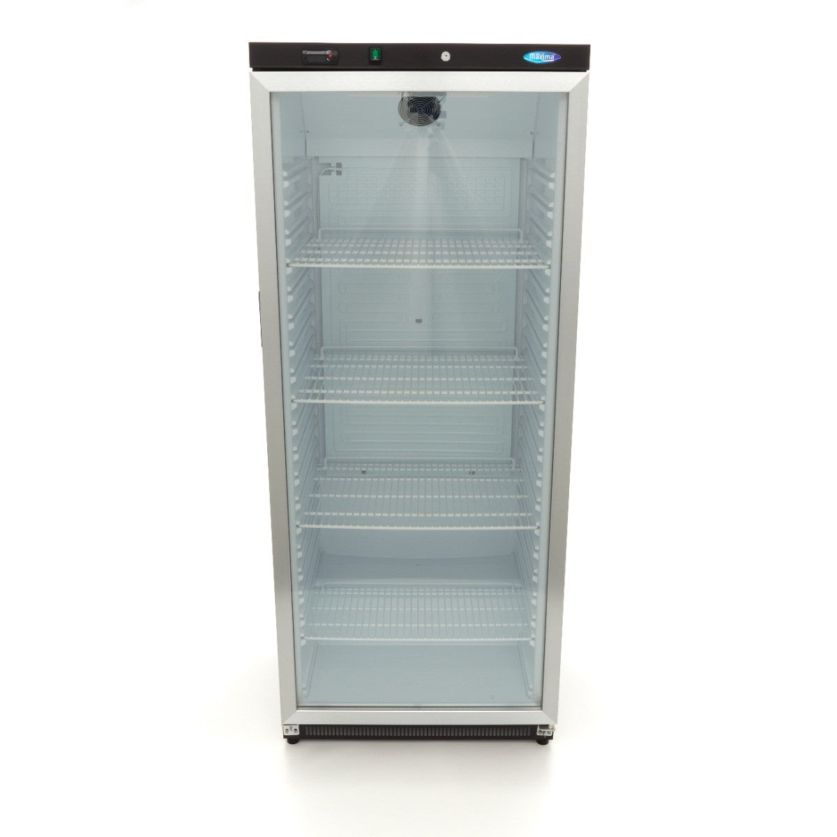 Réfrigérateur professionnel 600L noir à porte en verre contrôle électronique système de refroidissement R600a 462 W Maxima - vue 2 - Armoire réfrigérée positive pro CHR - Cuistéo
