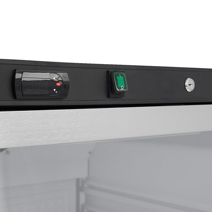 Réfrigérateur professionnel 600L noir à porte en verre contrôle électronique système de refroidissement R600a 462 W Maxima - vue 6 - Armoire réfrigérée positive pro CHR - Cuistéo