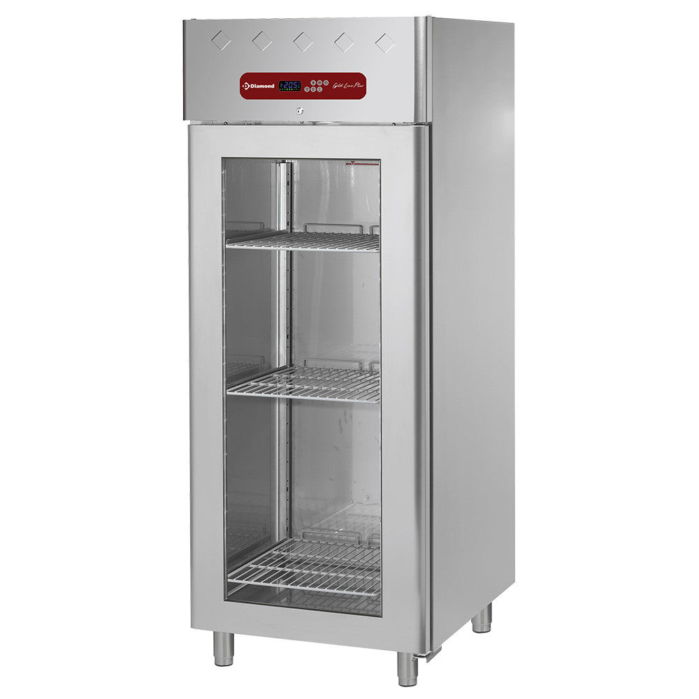 Armoire réfrigérée ventilée 700L avec porte vitrée GN2/1 économie d'énergie et isolation efficace - Diamond