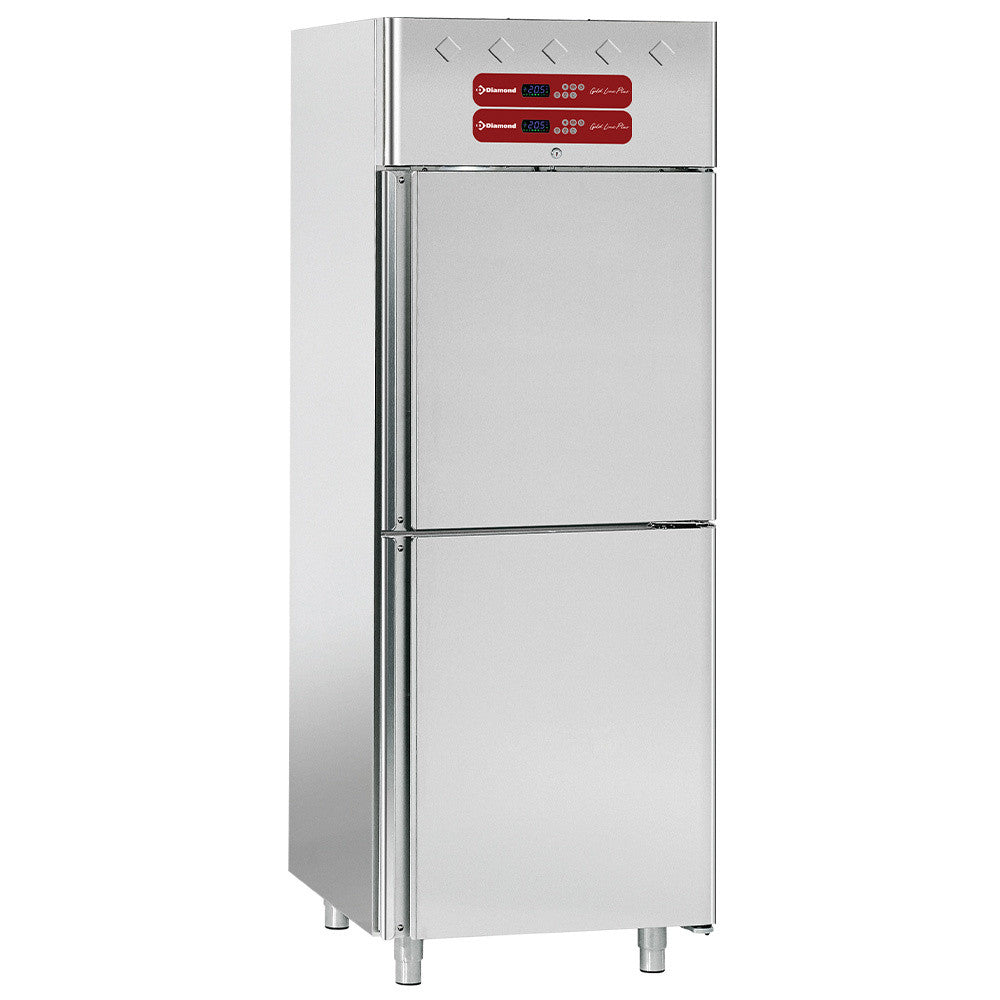 Armoire réfrigérée congélation 2x 350 lt -GN2/1 double refroidissement acier inox économie d'énergie - Diamond