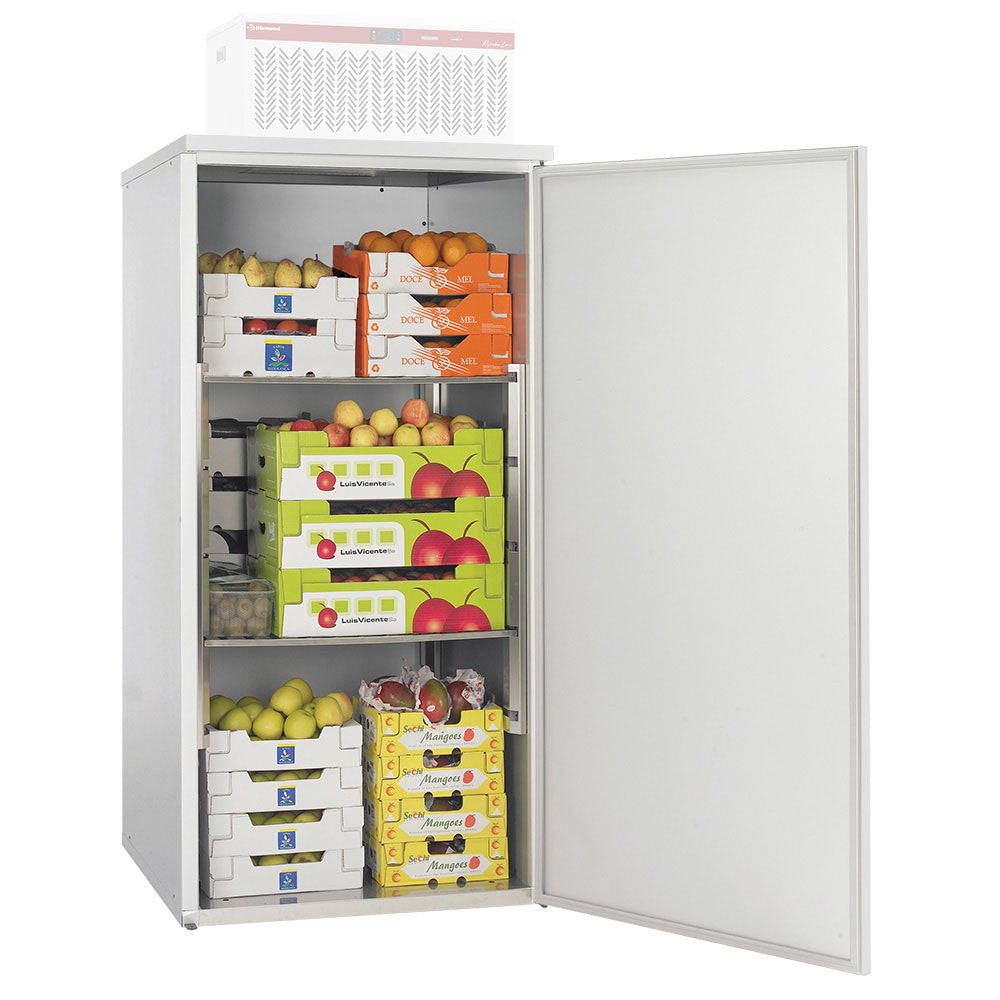 Armoire de stockage 1850 lt avec 2 grilles inox porte réversible en acier dimensions 935x995xh1842 mm - Diamond