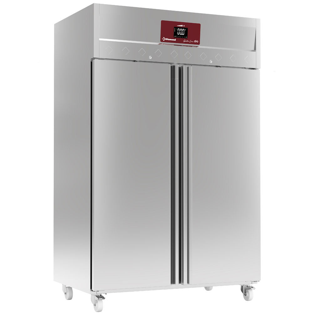 Armoire réfrigérée 1400L 2 portes GN 2/1 acier inoxydable R290 éclairage LED - Diamond