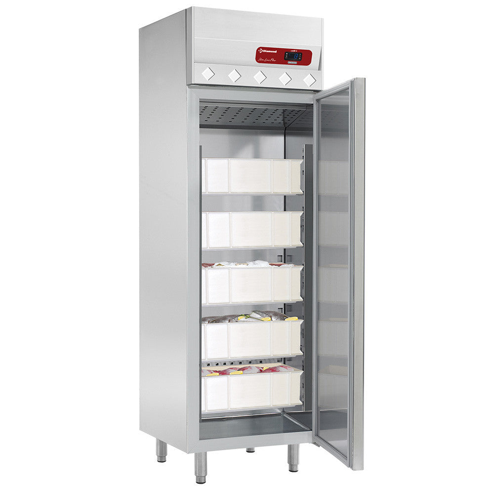 Armoire réfrigérée 400L pour poissons avec 5 bacs - Classe D Dégivrage automatique - Diamond