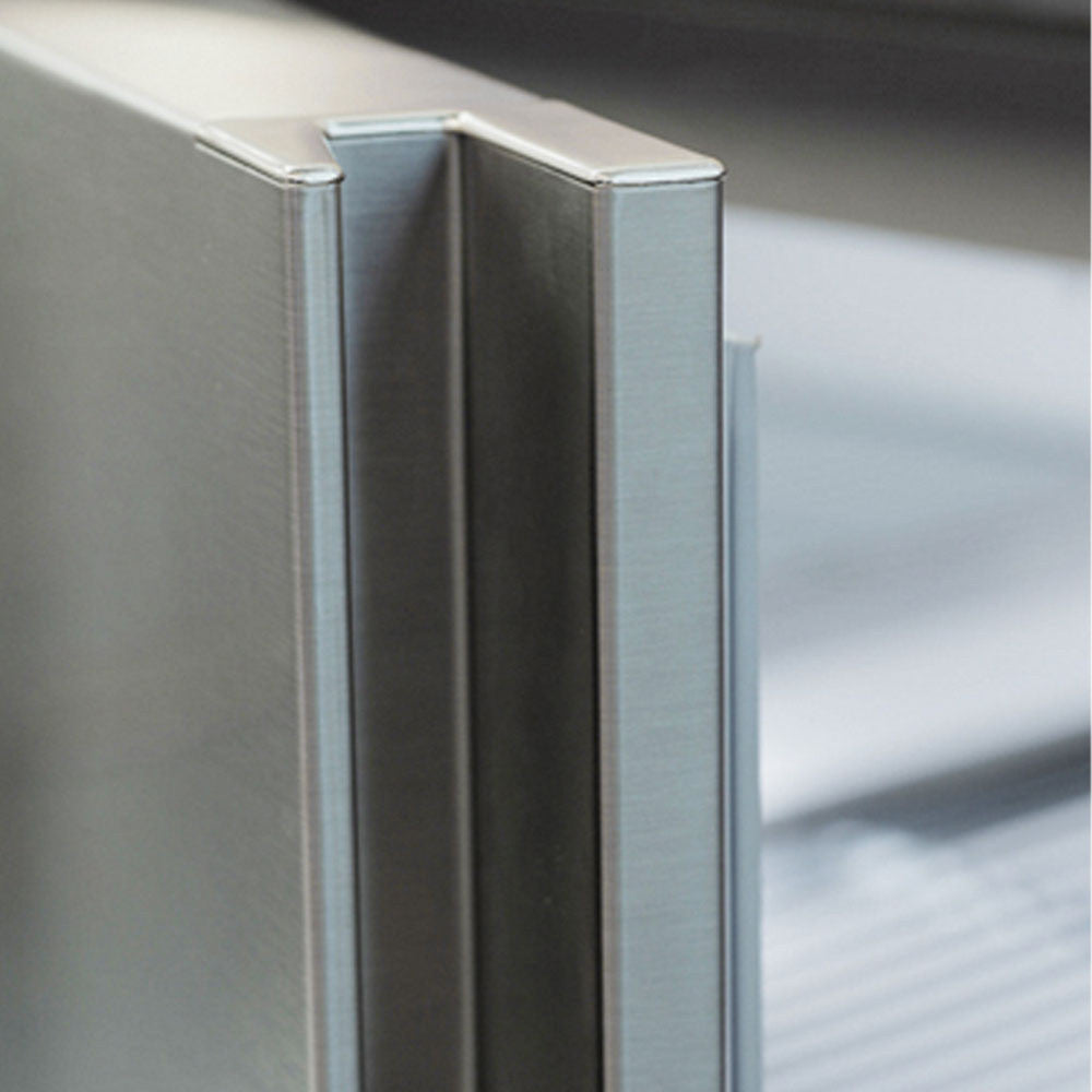 Frigo ventilé 150L en acier inox avec régulation électronique - Réfrigérateur R600a à faible consommation - Diamond