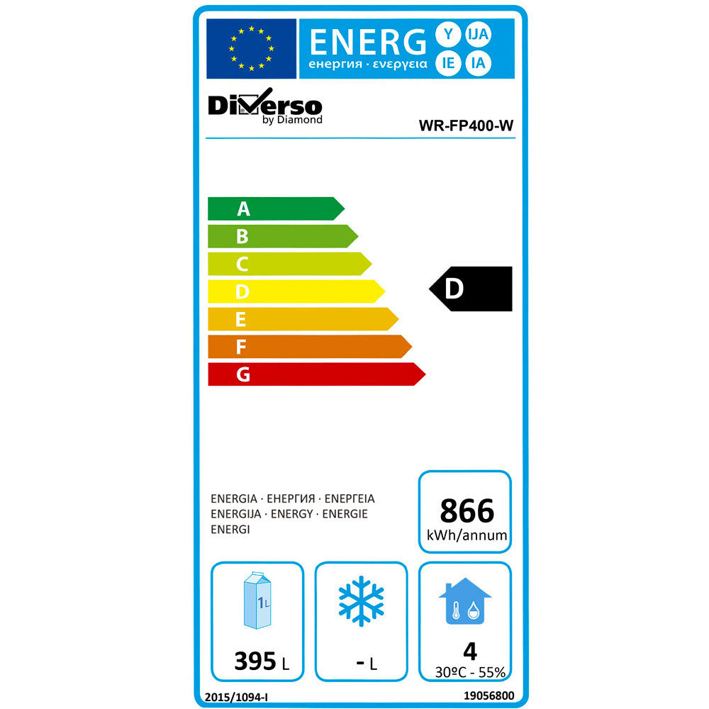 Armoire Réfrigérée Positive 400 L - Température -1° à +6° C Dégivrage Automatique Énergie Classe D - Diverso