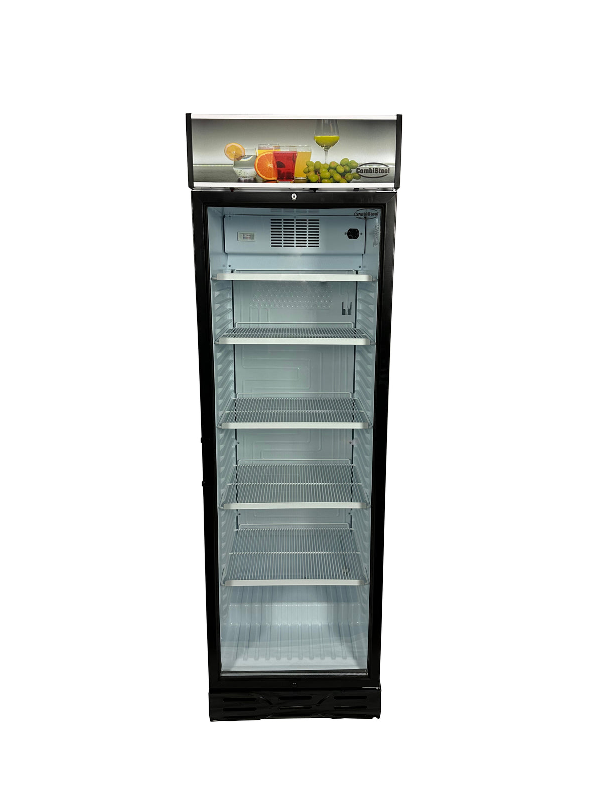 Réfrigérateur 1 porte en verre 382L éclairage LED statique avec ventilateur 217 bouteilles 595x650x2000 mm 0.36 kW Combisteel - vue 3 - Armoire réfrigérée positive pro CHR - Cuistéo