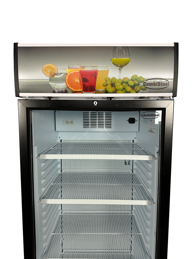 Réfrigérateur 1 porte en verre 382L éclairage LED statique avec ventilateur 217 bouteilles 595x650x2000 mm 0.36 kW Combisteel - vue 5 - Armoire réfrigérée positive pro CHR - Cuistéo