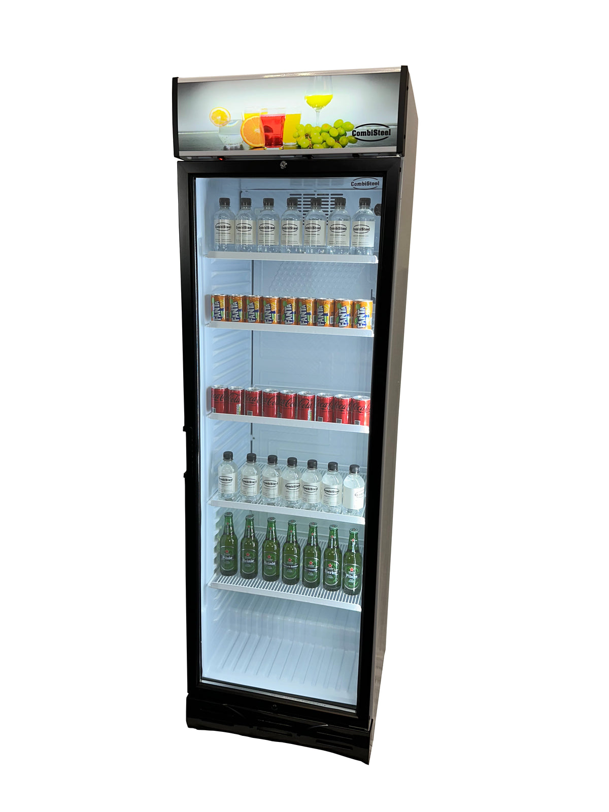 Réfrigérateur 1 porte en verre 382L éclairage LED statique avec ventilateur 217 bouteilles 595x650x2000 mm 0.36 kW Combisteel - vue 6 - Armoire réfrigérée positive pro CHR - Cuistéo