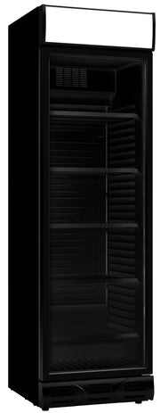 Réfrigérateur 1 porte en verre noir 382L avec éclairage et ventilation 595x650x2000 mm 0.36 kW Combisteel - Armoire réfrigérée positive professionnel CHR - matériel cuisine pro - Cuistéo