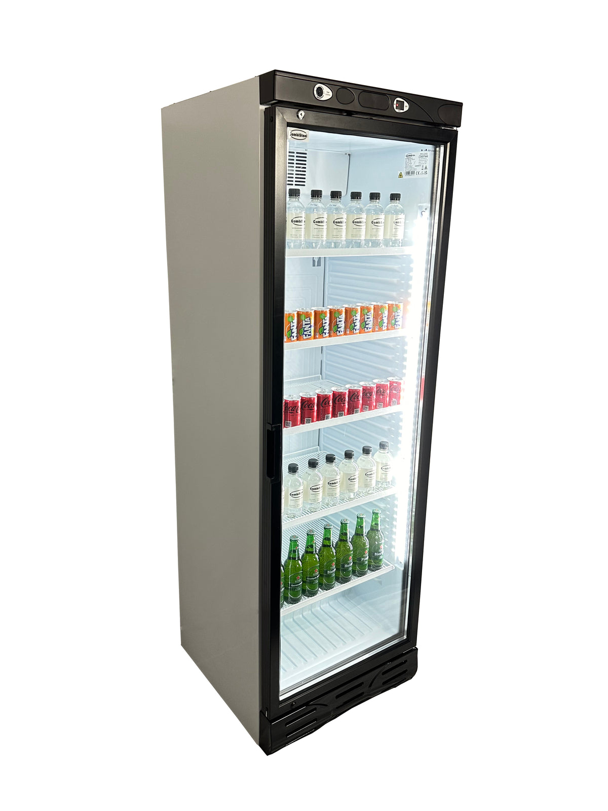 Réfrigérateur vitré professionnel 382L - Température +4/+10°C - 5 grilles - Éclairage LED 595x650x1850 mm 0.36 kW Combisteel - vue 4 - Armoire réfrigérée positive pro CHR - Cuistéo