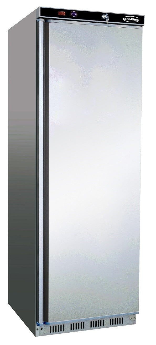 Réfrigérateur inox 1 porte 350L avec refroidissement statique verrouillable et porte réversible 600x585x1850 mm 0.185 kW Combisteel - Armoire réfrigérée positive professionnel CHR - matériel cuisine pro - Cuistéo