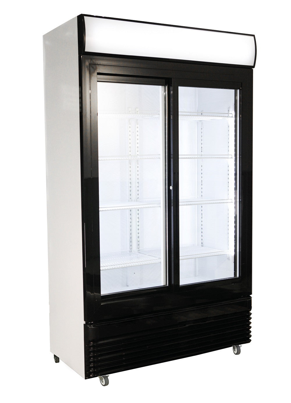 Réfrigérateur 2 portes en verre 750L avec éclairage LED - Refroidissement renforcé 1120x610x1965 mm 0.33 kW Combisteel - Armoire réfrigérée positive professionnel CHR - matériel cuisine pro - Cuistéo