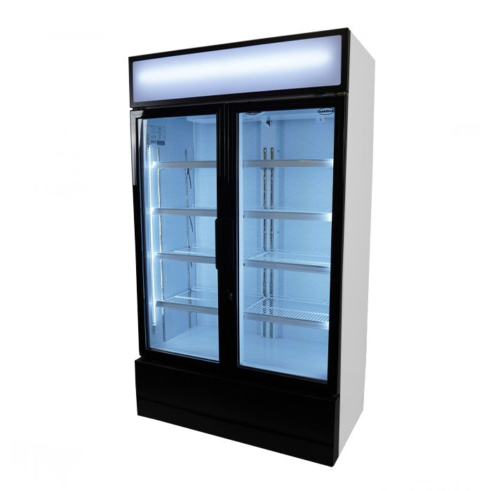 Réfrigérateur 2 portes en verre 670L acier éclairage LED refroidissement statique 8 grilles 1120x610x1973 mm 0.4 kW Combisteel - vue 7 - Armoire réfrigérée positive pro CHR - Cuistéo