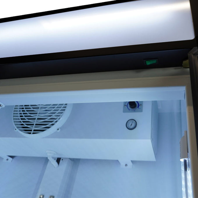 Réfrigérateur 2 portes en verre 670L acier éclairage LED refroidissement statique 8 grilles 1120x610x1973 mm 0.4 kW Combisteel - vue 8 - Armoire réfrigérée positive pro CHR - Cuistéo