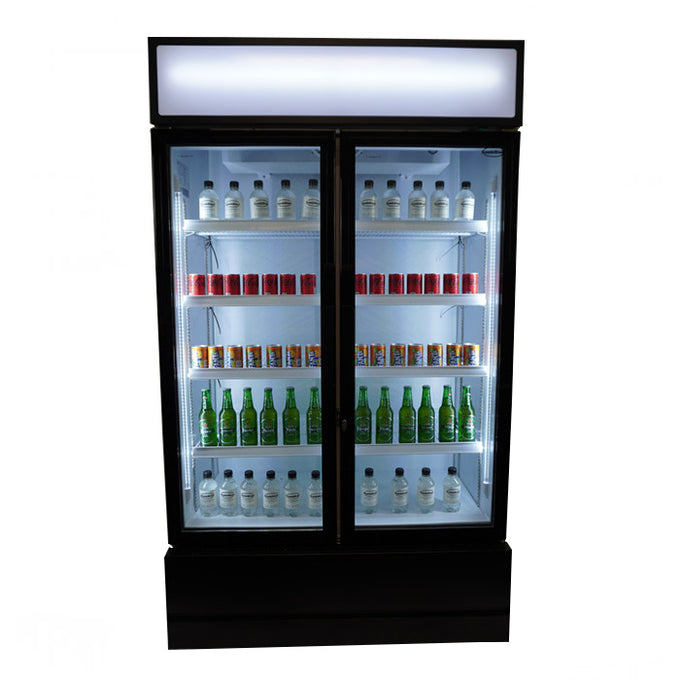 Réfrigérateur 2 portes en verre 670L acier éclairage LED refroidissement statique 8 grilles 1120x610x1973 mm 0.4 kW Combisteel - vue 9 - Armoire réfrigérée positive pro CHR - Cuistéo