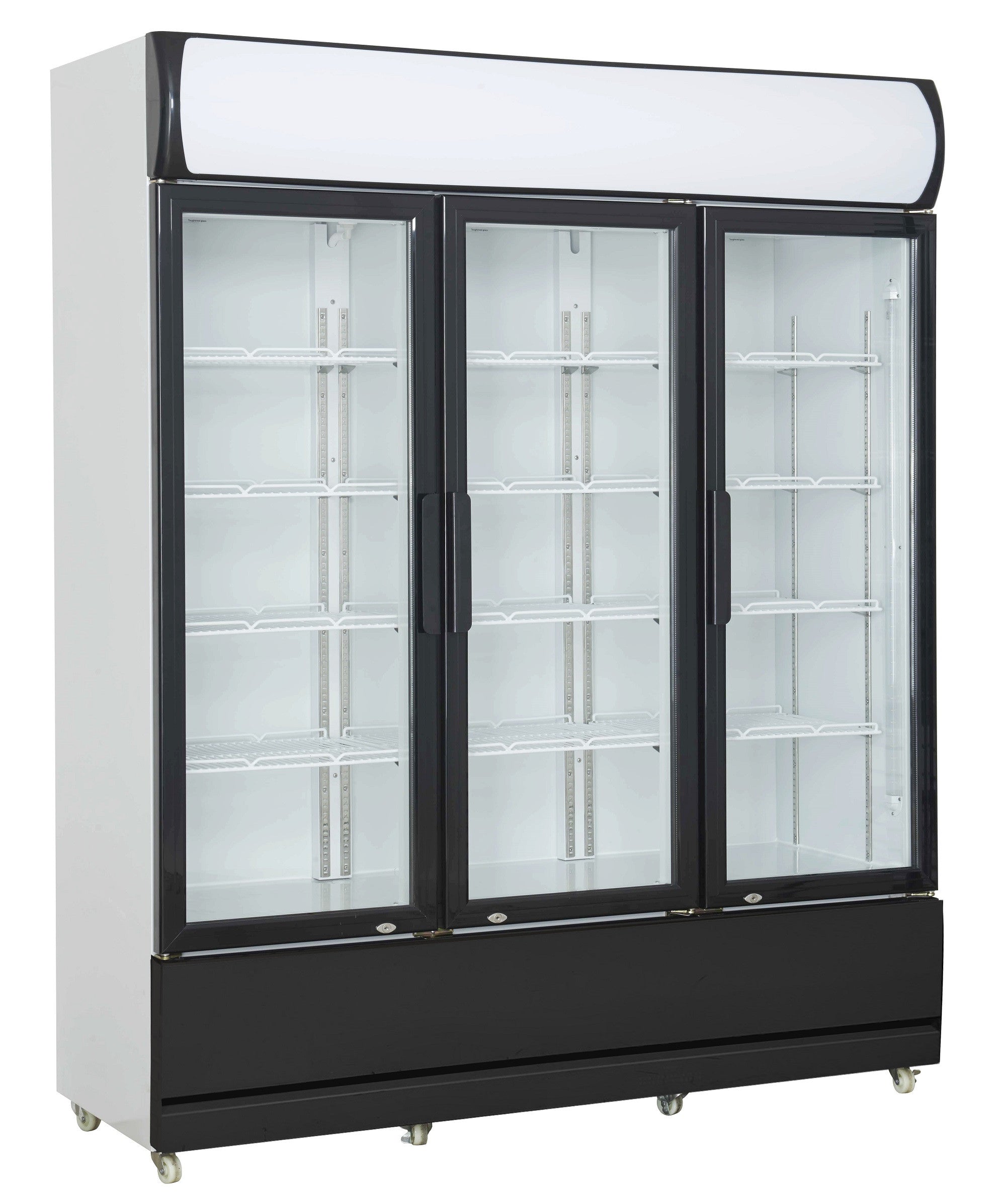 Réfrigérateur 3 portes en verre 1065L acier LED refroidissement statique 180kg 1600x610x1973 mm 0.555 kW Combisteel - Armoire réfrigérée positive professionnel CHR - matériel cuisine pro - Cuistéo