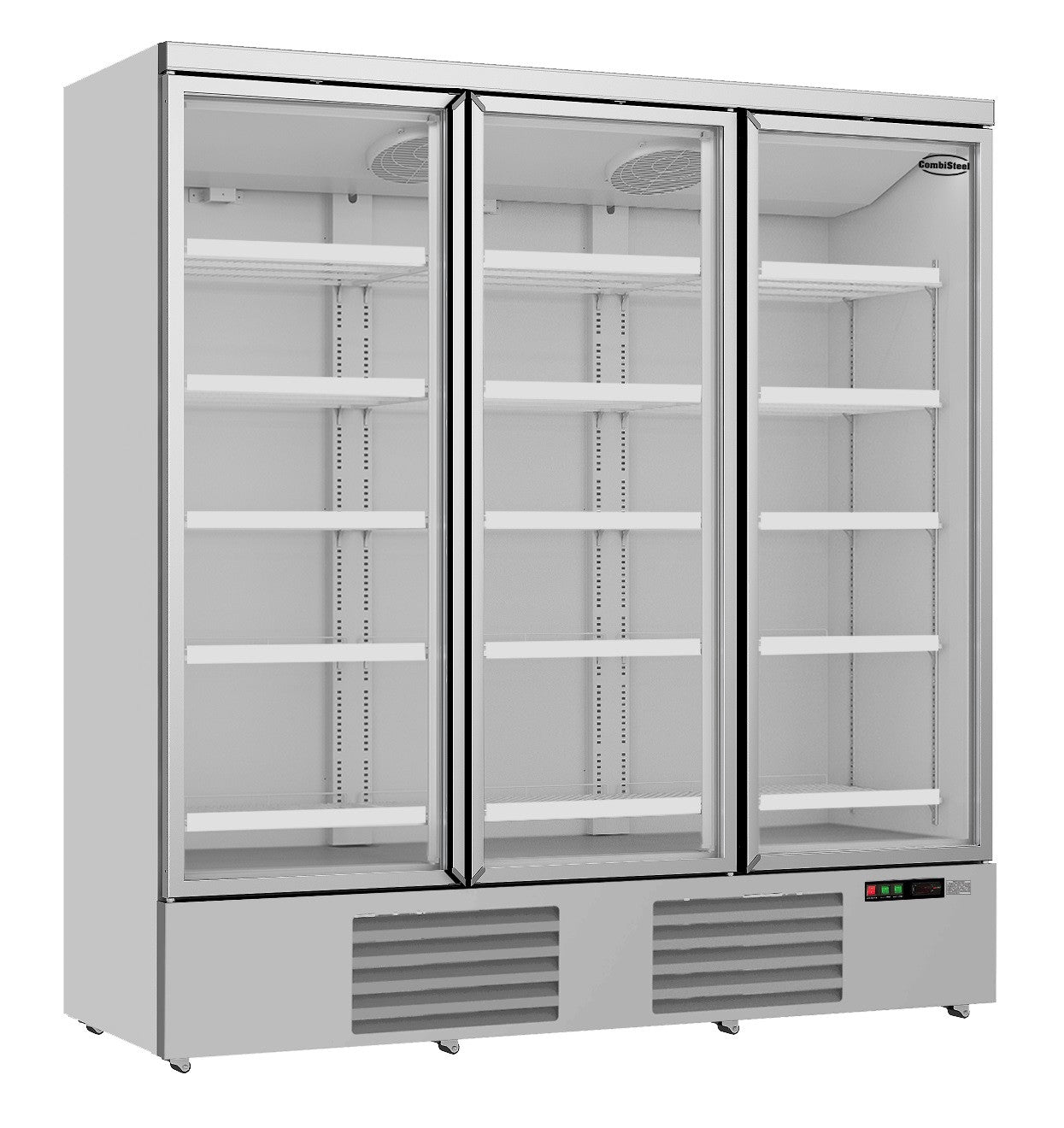 Réfrigérateur professionnel 1530 L 3 portes en verre acier blanc refroidissement renforcé 1880x710x1997 mm 0.577 kW Combisteel - Armoire réfrigérée positive professionnel CHR - matériel cuisine pro - Cuistéo
