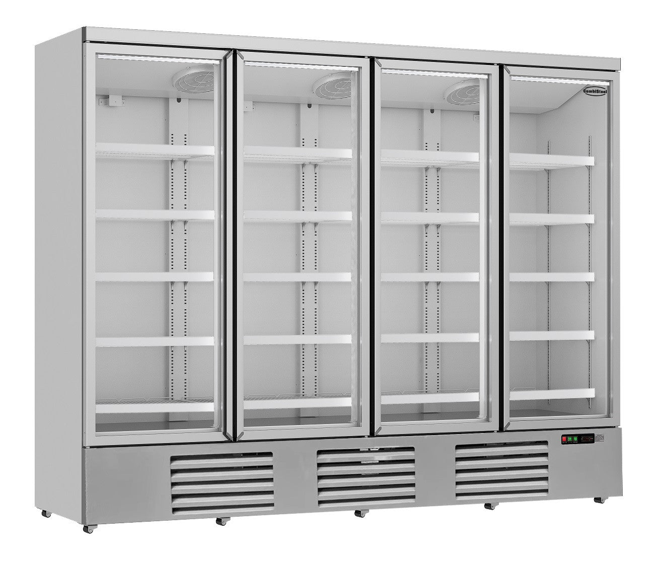 Réfrigérateur professionnel 4 portes en verre 2025L 2508mm refroidissement statique 0.66 kW Combisteel - Armoire réfrigérée positive professionnel CHR - matériel cuisine pro - Cuistéo