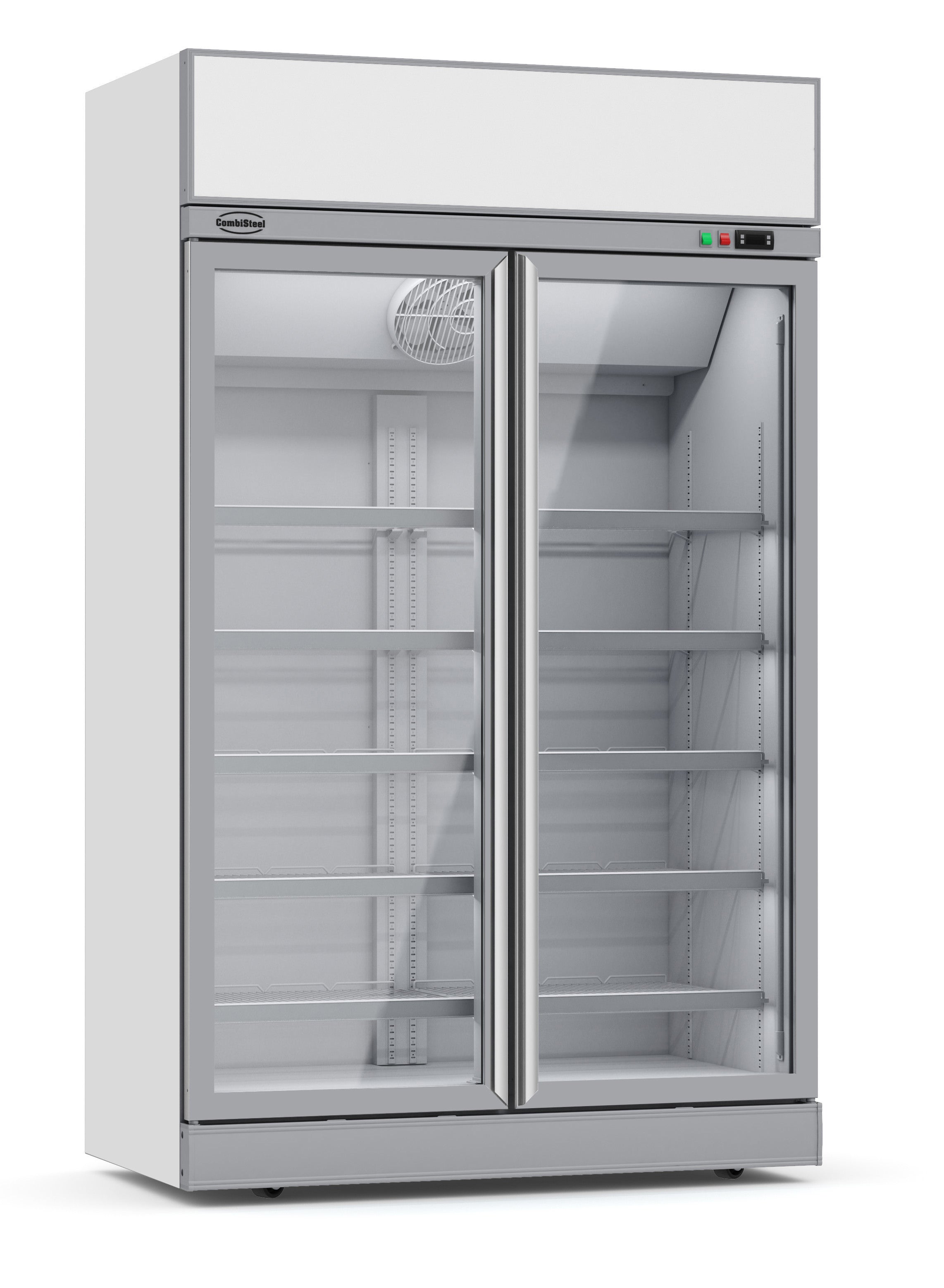 Réfrigérateur 2 portes en verre 1000L avec éclairage LED et 10 grilles 1253x710x2092 mm 0.48 kW Combisteel - Armoire réfrigérée positive professionnel CHR - matériel cuisine pro - Cuistéo