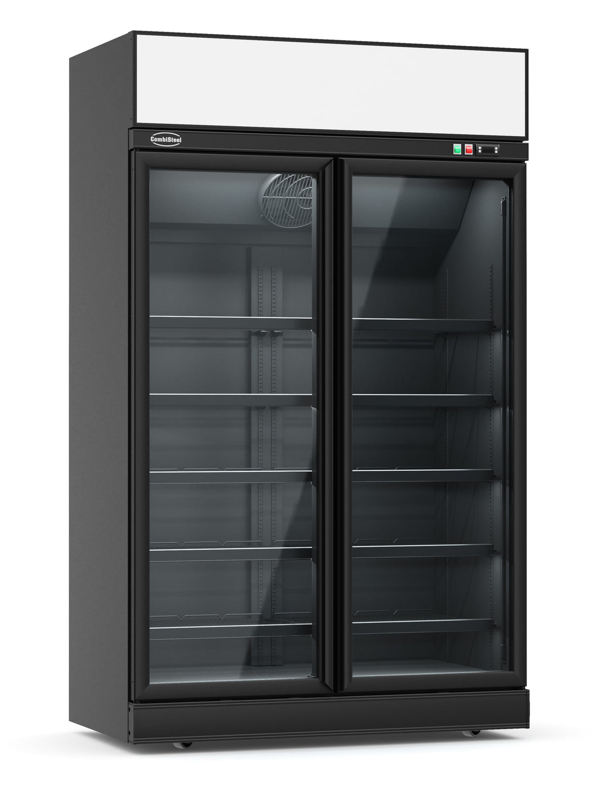 Réfrigérateur 2 portes noir 1000L acier intérieur aluminium 10 grilles LED 1253x710x2092 mm 0.33 kW Combisteel - Armoire réfrigérée positive professionnel CHR - matériel cuisine pro - Cuistéo
