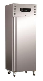 Congélateur inox 600 L statique 1 porte ventilé acier 18/8 -18/-22°C 680x810x2010 mm 0.6 kW Combisteel - Armoire réfrigérée négative professionnel CHR - matériel cuisine pro - Cuistéo