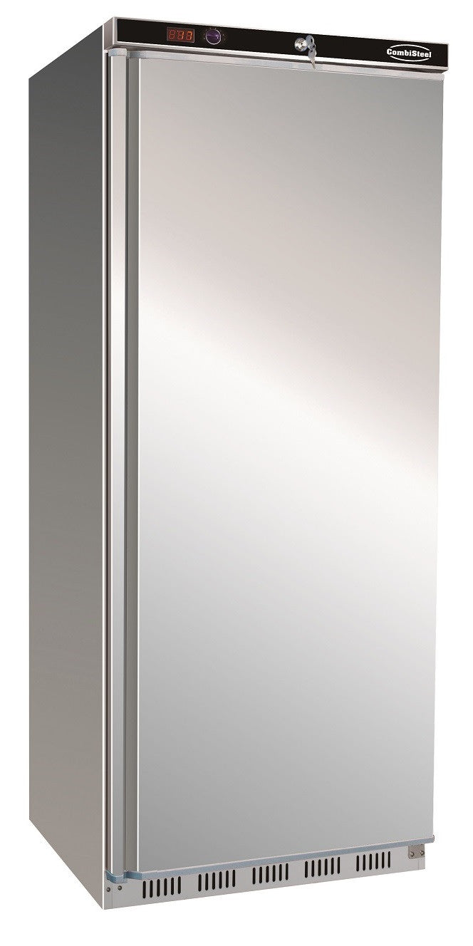 Congélateur professionnel inox 1 porte -18°C à -22°C - Capacité 555L - Refroidissement statique 775x695x1885 mm 0.35 kW Combisteel - Armoire réfrigérée négative professionnel CHR - matériel cuisine pro - Cuistéo