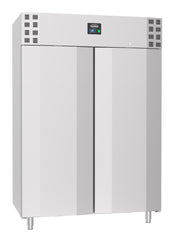 Congélateur inox 1200L -10 à -22°C 2 portes 6 grilles éclairage LED refroidissement statique 1400x700x2050 mm 0.5 kW Combisteel - Armoire réfrigérée négative professionnel CHR - matériel cuisine pro - Cuistéo