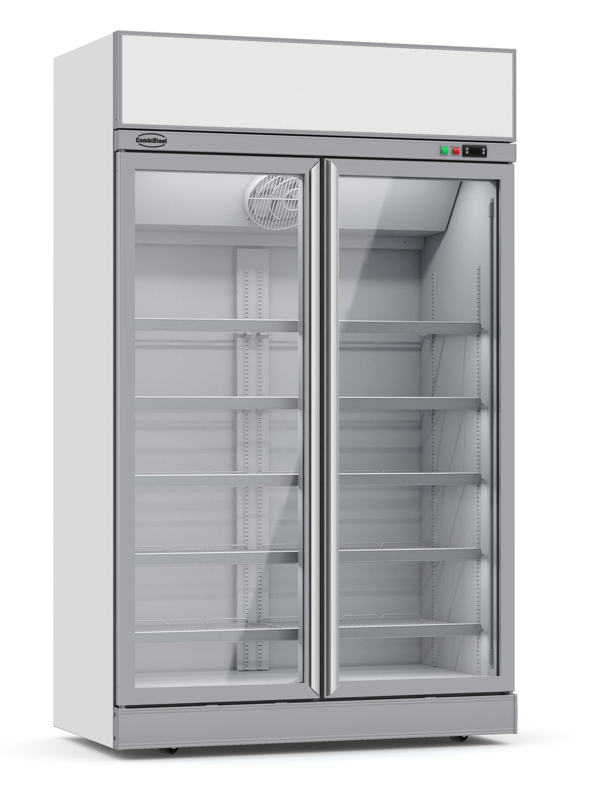 Congélateur 2 portes en verre 960L LED refroidissement statique 10 grilles 4 roues 1253x710x2092 mm 1.23 kW Combisteel - Armoire réfrigérée négative professionnel CHR - matériel cuisine pro - Cuistéo