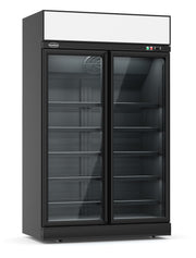 Congélateur 2 portes en verre noir 960L 10 grilles refroidissement renforcé 1253x710x2092 mm 1.23 kW Combisteel - Armoire réfrigérée négative professionnel CHR - matériel cuisine pro - Cuistéo