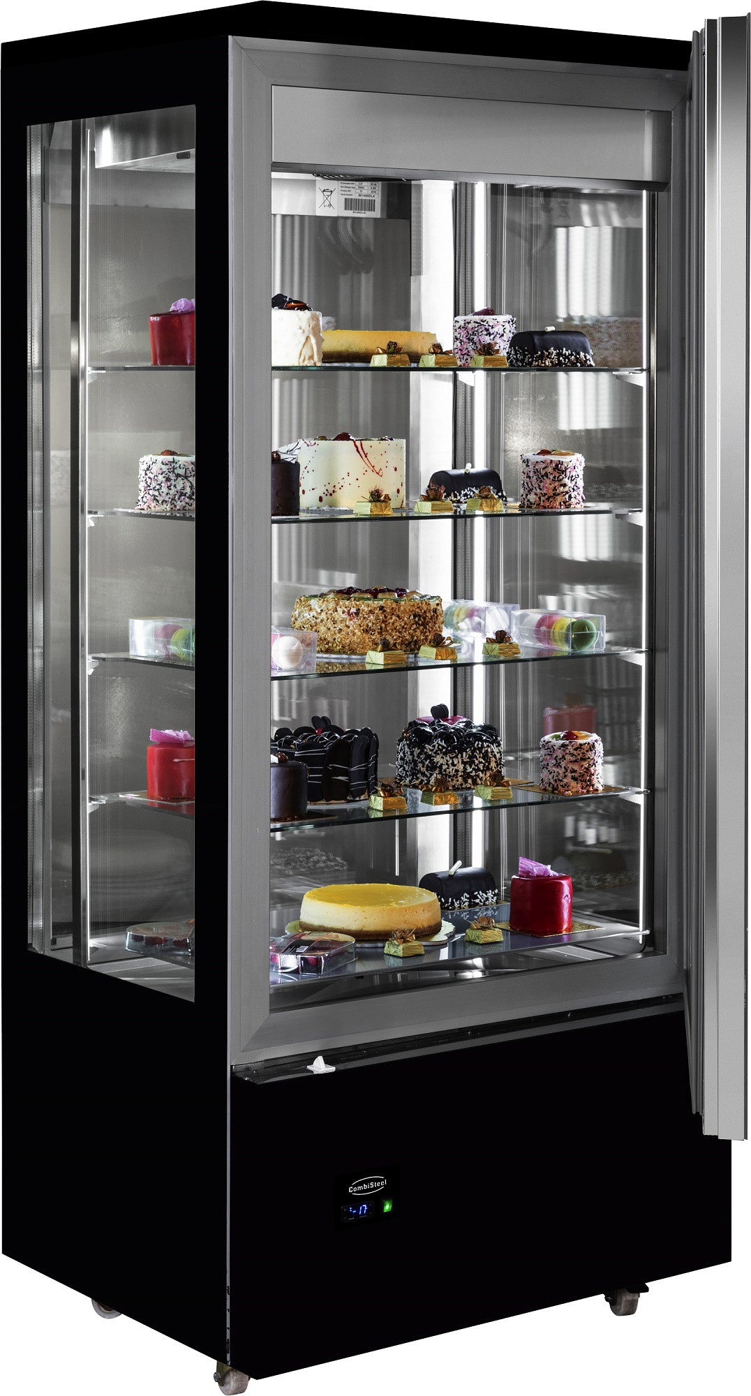 Vitrine réfrigérée pâtiss. - chocolat 400 litres 800x660x1870 mm 0.55 kW Combisteel - Vitrine pâtisserie professionnel CHR - matériel cuisine pro - Cuistéo