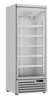 Réfrigérateur vitré 600L 1 porte acier 5 grilles 4 roues R290 58 dB 750x710x1997 mm 0.25 kW Combisteel - Armoire réfrigérée positive professionnel CHR - matériel cuisine pro - Cuistéo