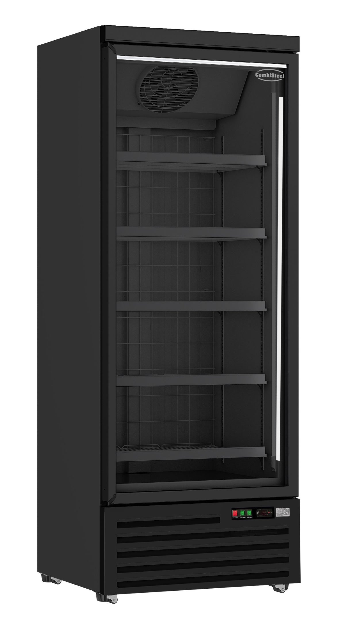 Congélateur 1 porte 600L Noir Acier Réfrigération renforcée 5 grilles Charnière droite 750x710x1997 mm 0.437 kW Combisteel - Armoire réfrigérée négative professionnel CHR - matériel cuisine pro - Cuistéo