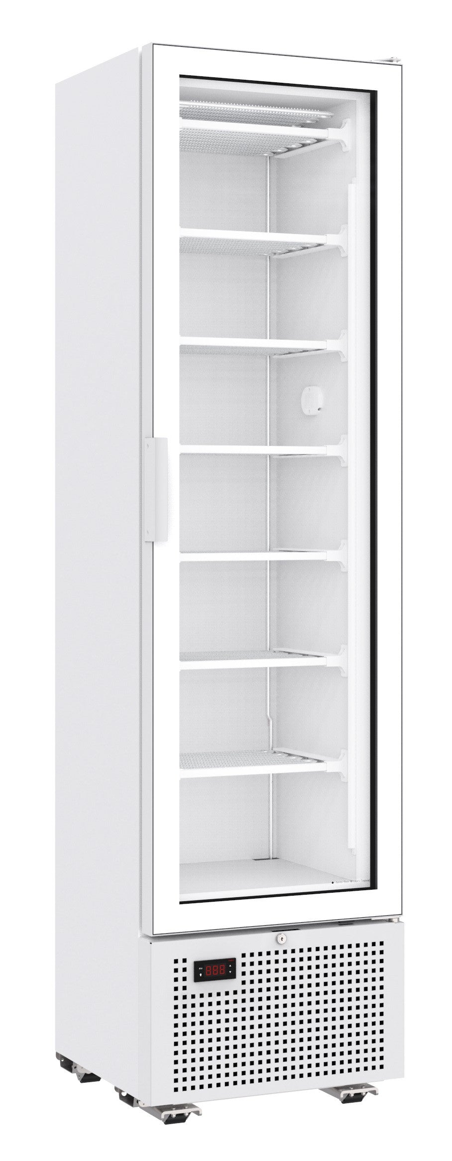 Congélateur 1 porte en verre 221L Eclairage LED Température -18/-24°C Statique Verrouillable 494x521x1915 mm 0.33 kW Combisteel - Armoire réfrigérée négative professionnel CHR - matériel cuisine pro - Cuistéo