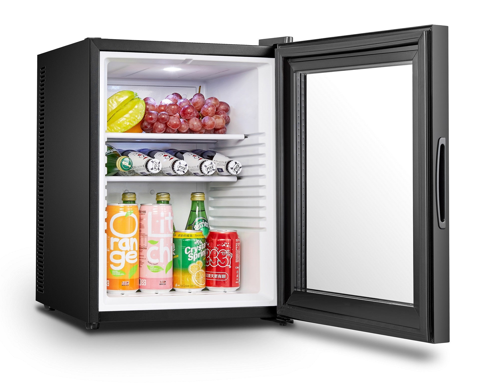 Minibar 40L porte en verre système Peltier modèle de table noir inox 405x443x545 mm 0.06 kW Combisteel - vue 2 - Mini armoire réfrigérée pro CHR - Cuistéo