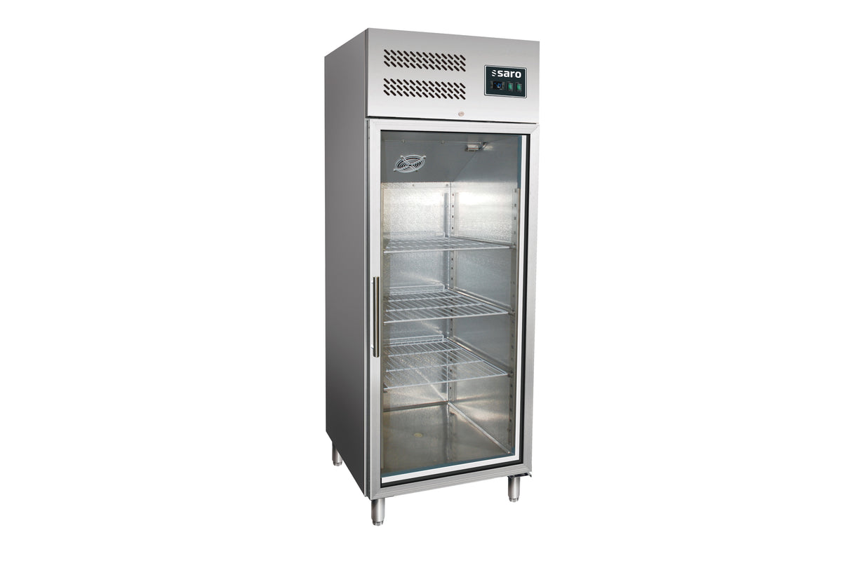 Réfrigérateur Ventilé GN2/1 537L Inox avec Dégivrage Automatique et Éclairage LED Saro - Armoire réfrigérée positive professionnel CHR - matériel cuisine pro - Cuistéo