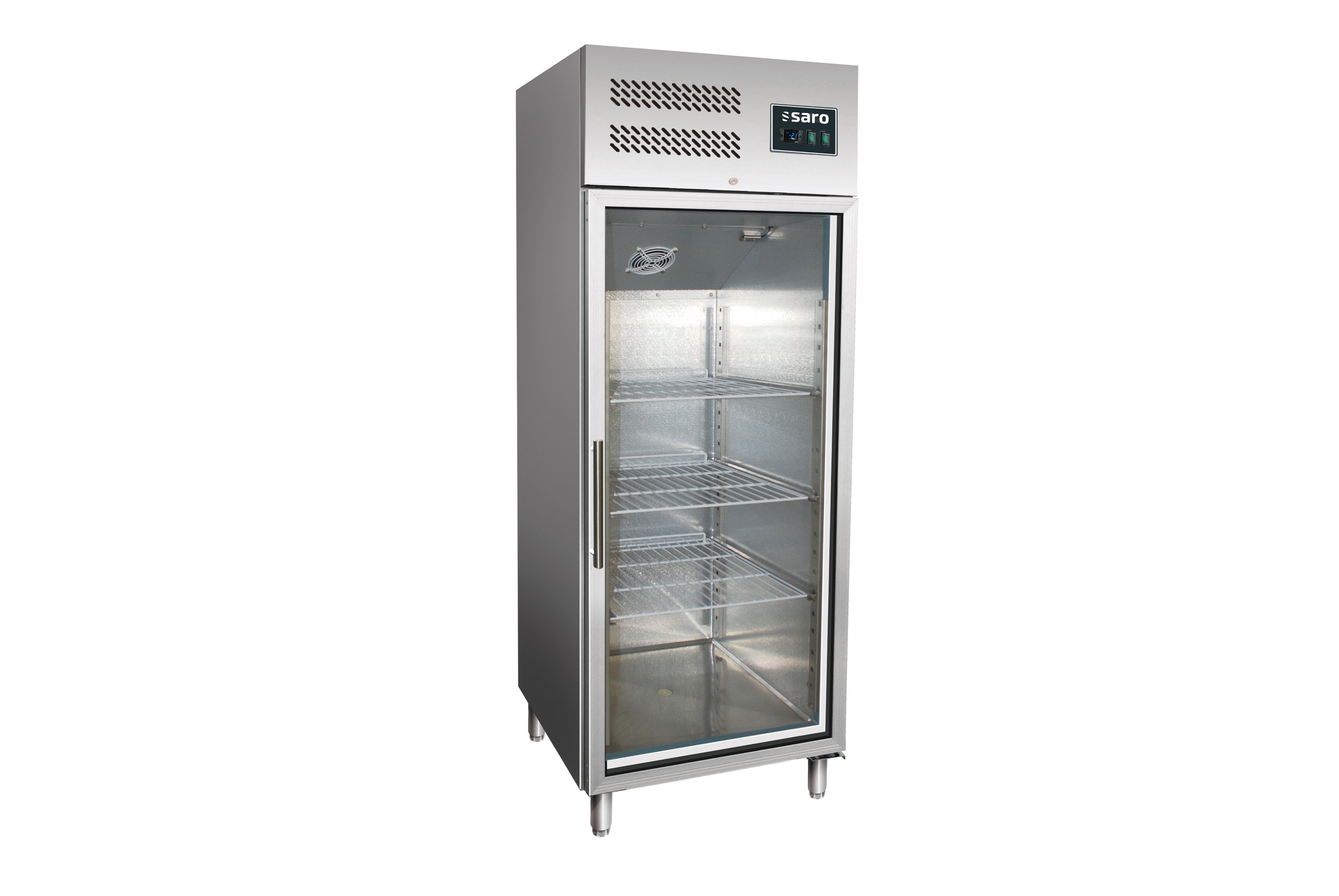 Réfrigérateur Ventilé GN2/1 537L Inox avec Dégivrage Automatique et Éclairage LED Saro - Armoire réfrigérée positive professionnel CHR - matériel cuisine pro - Cuistéo