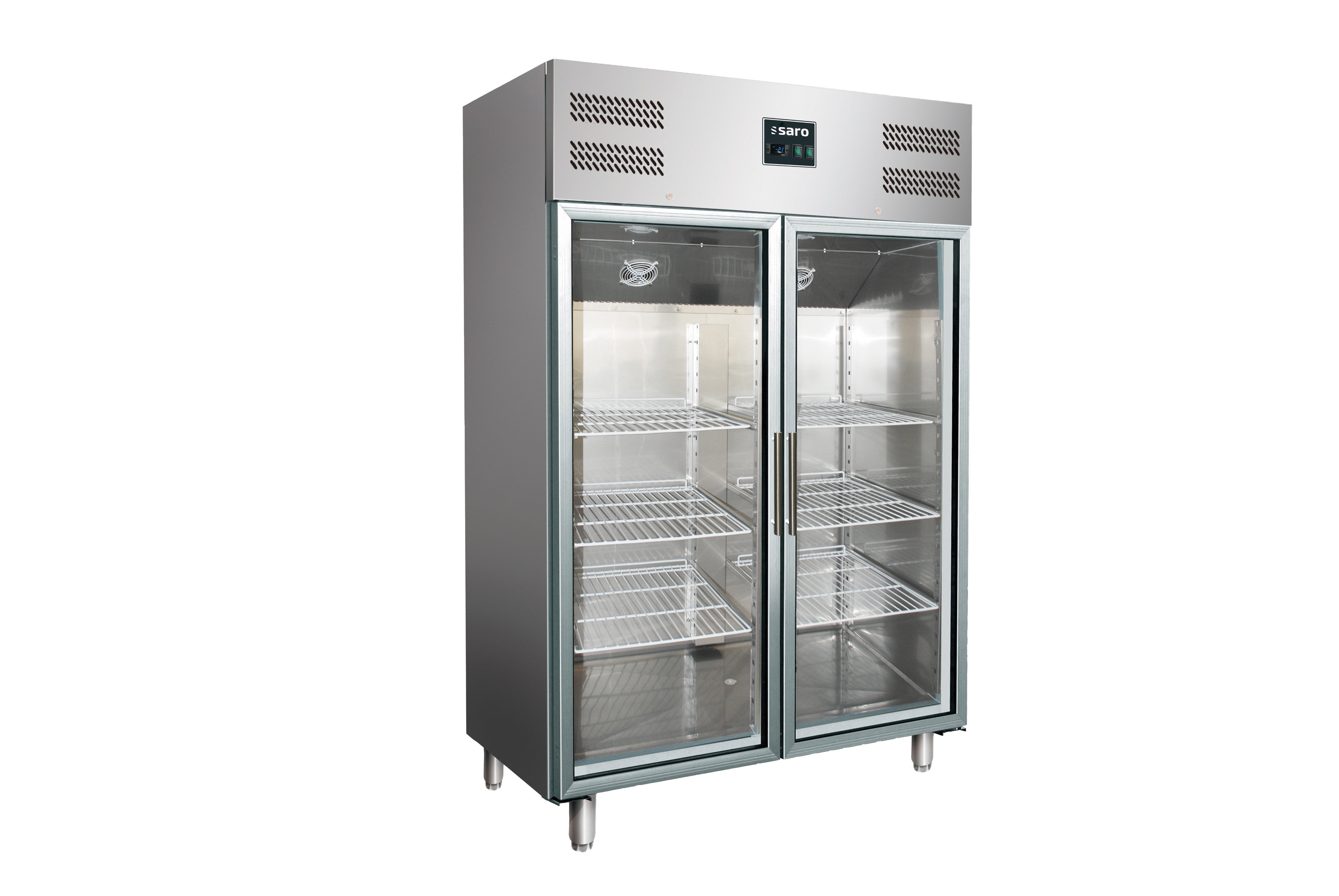 Réfrigérateur GN2/1 1173L Inox - Dégivrage Automatique Saro - Armoire réfrigérée positive professionnel CHR - matériel cuisine pro - Cuistéo