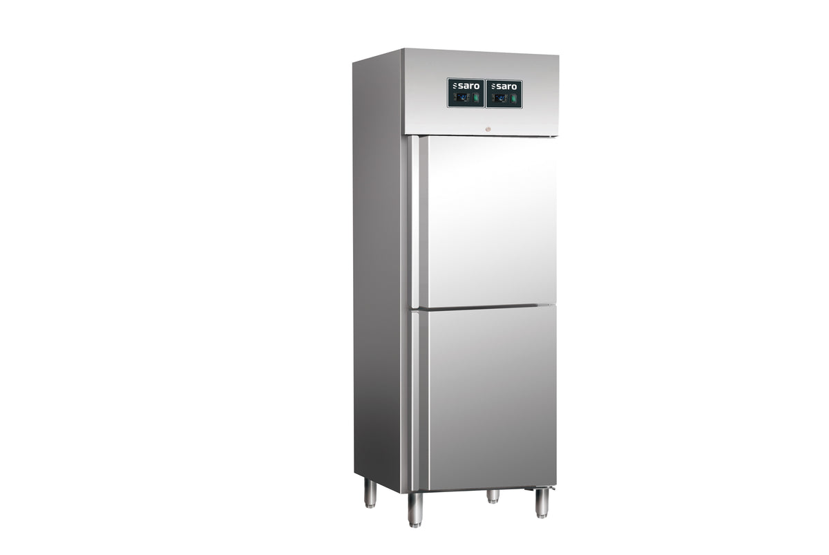 Réfrigérateur-Congélateur Inox Ventilé Digital 2x129L Dégivrage Auto - 48 dB Saro - Armoire réfrigérée professionnel CHR - matériel cuisine pro - Cuistéo