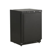Réfrigérateur noir compact 129L ventilé avec contrôle numérique - Dégivrage auto Saro - Mini armoire réfrigérée professionnel CHR - matériel cuisine pro - Cuistéo