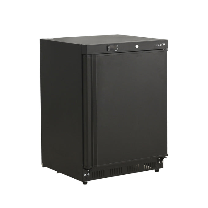 Réfrigérateur noir compact 129L ventilé avec contrôle numérique - Dégivrage auto Saro - Mini armoire réfrigérée professionnel CHR - matériel cuisine pro - Cuistéo