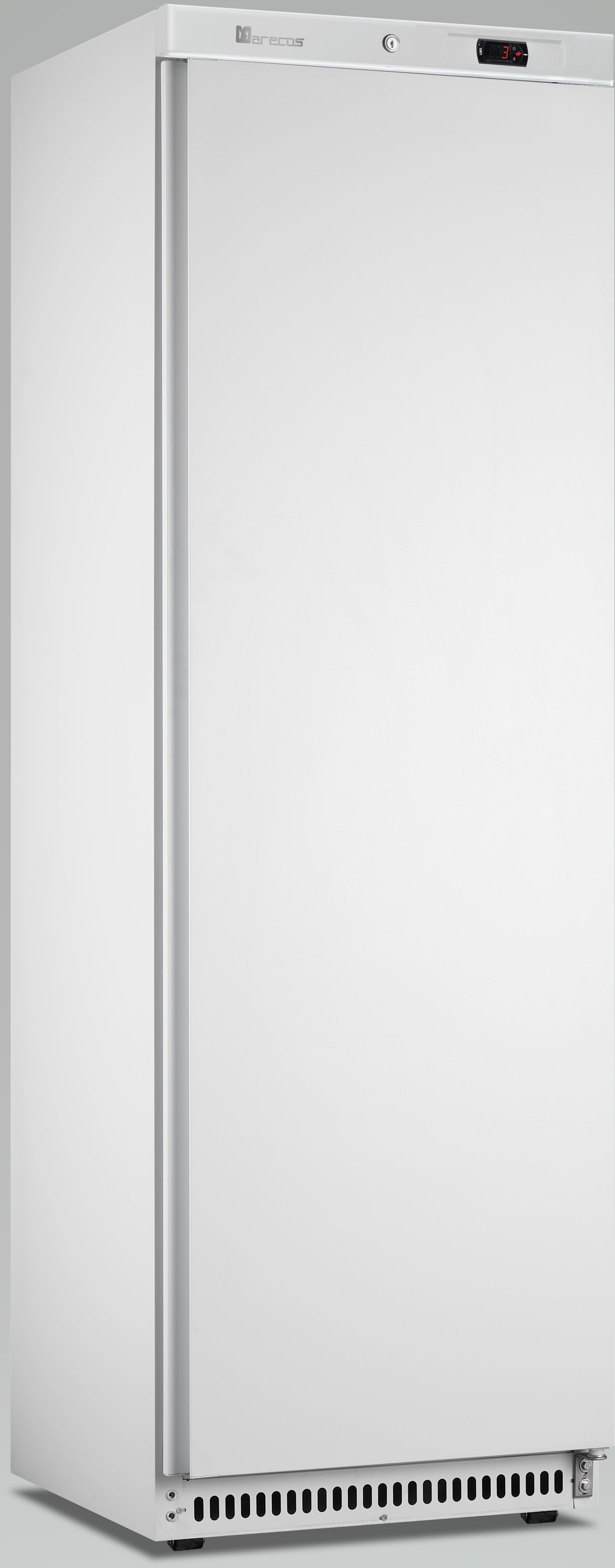 Réfrigérateur professionnel ventilé blanc 386L - 1 porte verrouillable - Contrôle numérique Saro - Armoire réfrigérée positive professionnel CHR - matériel cuisine pro - Cuistéo