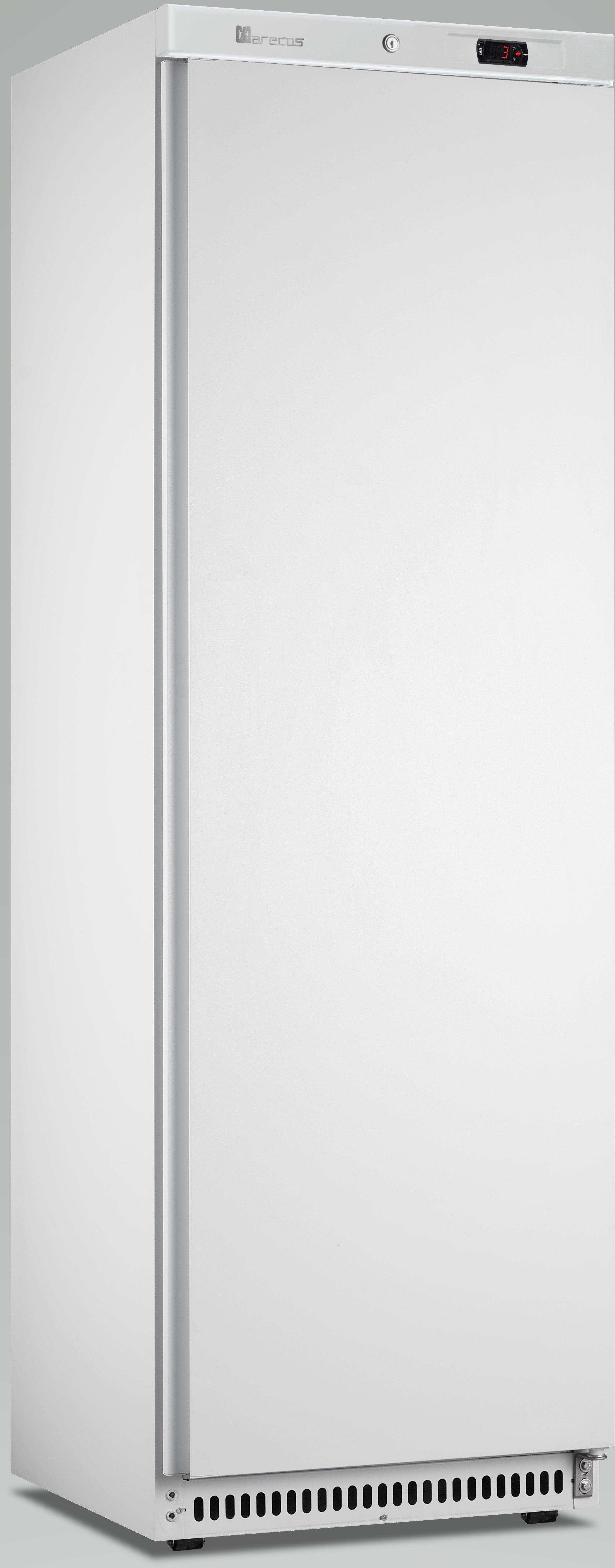 Réfrigérateur professionnel ventilé blanc 386L - 1 porte verrouillable - Contrôle numérique Saro - Armoire réfrigérée positive professionnel CHR - matériel cuisine pro - Cuistéo