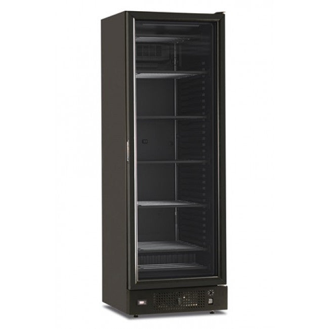 Congélateur vertical statique 361L -24°C avec porte en verre et 5 étagères - KlimaItalia