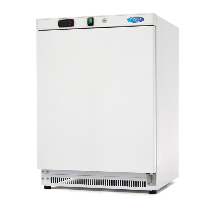 Congélateur professionnel 200L avec 2 étagères fixes - Blanc - Contrôle électronique de température inox 302 W Maxima - Mini armoire réfrigérée professionnel CHR - matériel cuisine pro - Cuistéo