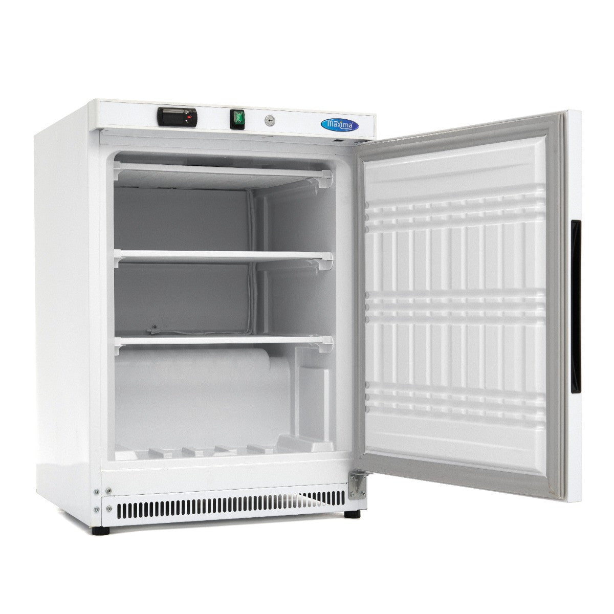 Congélateur professionnel 200L avec 2 étagères fixes - Blanc - Contrôle électronique de température inox 302 W Maxima - vue 5 - Mini armoire réfrigérée pro CHR - Cuistéo