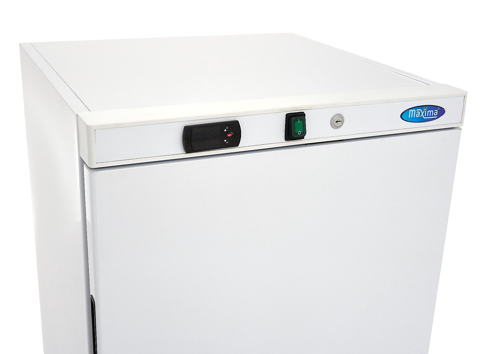 Congélateur professionnel 200L avec 2 étagères fixes - Blanc - Contrôle électronique de température inox 302 W Maxima - vue 6 - Mini armoire réfrigérée pro CHR - Cuistéo
