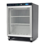 Congélateur professionnel 200L avec porte vitrée noir régulateur électronique 332 W Maxima - Mini armoire réfrigérée professionnel CHR - matériel cuisine pro - Cuistéo