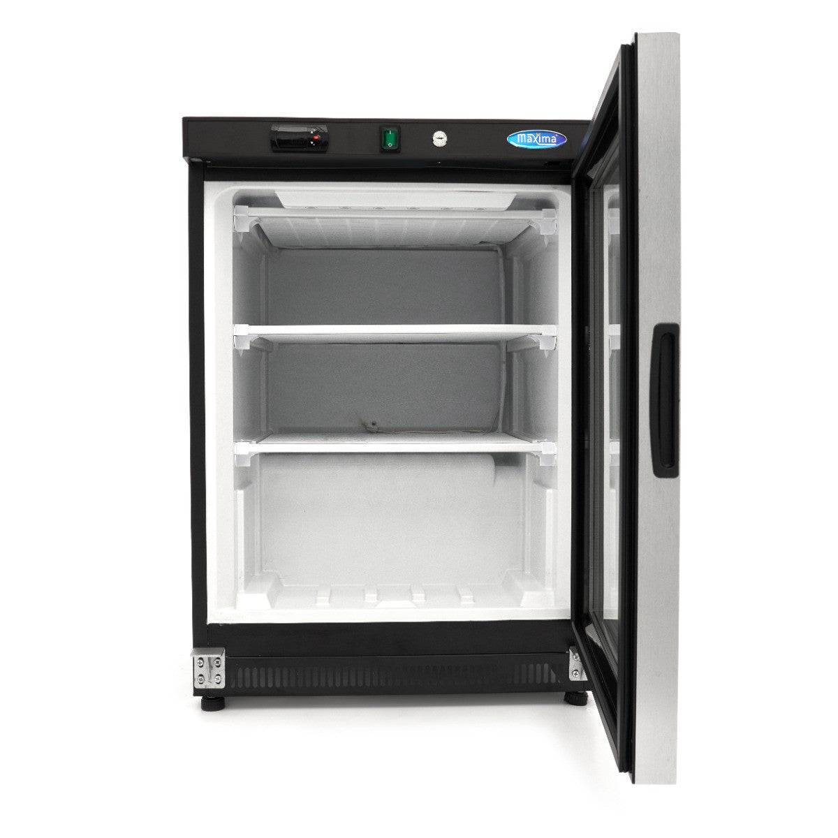 Congélateur professionnel 200L avec porte vitrée noir régulateur électronique 332 W Maxima - vue 5 - Mini armoire réfrigérée pro CHR - Cuistéo