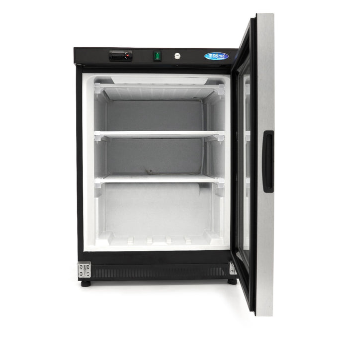 Congélateur professionnel 200L avec porte vitrée noir régulateur électronique 332 W Maxima - vue 5 - Mini armoire réfrigérée pro CHR - Cuistéo