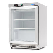 Congélateur professionnel 200L inox porte vitrée - régulateur électronique - R290 332 W Maxima - Mini armoire réfrigérée professionnel CHR - matériel cuisine pro - Cuistéo